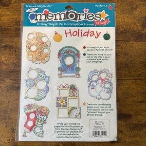 VTG Memories Holiday Kit #5047-704 Christmas Scrapbook 6 Pc Frame Holiday Winter
